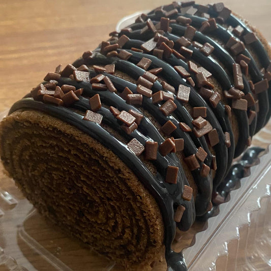 Bolo de rolo de chocolate
